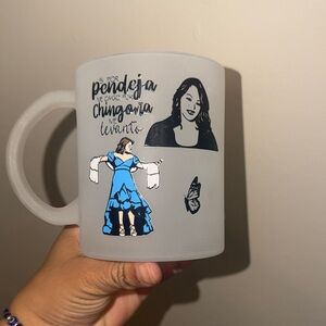 Frosted Mug with Stylish Hat Design